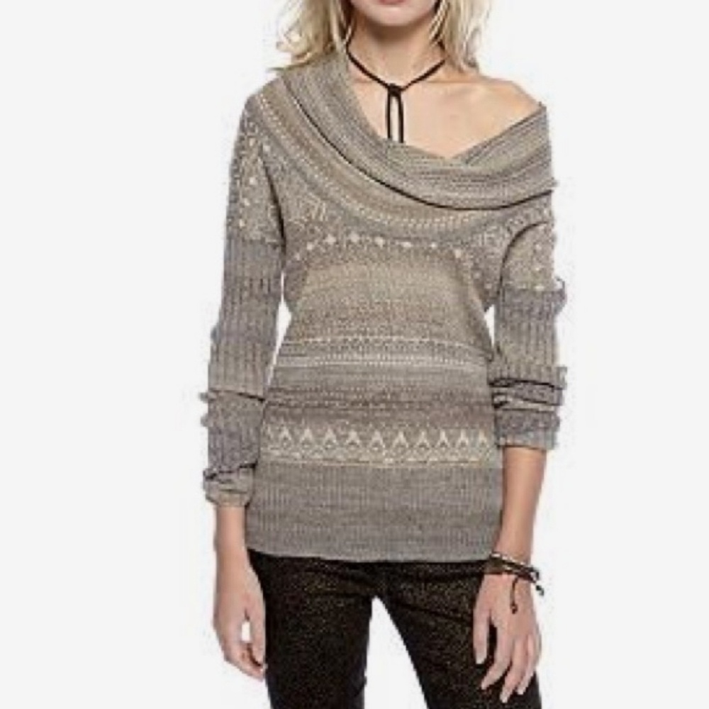 Free People Lemon Drop Cowl Sweater Sz M